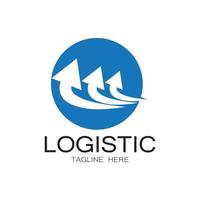 logistik logotyp ikon illustration vektor design distribution symbol leverans av varor ekonomi finansiera