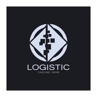 logistik logotyp ikon illustration vektor design distribution symbol leverans av varor ekonomi finansiera