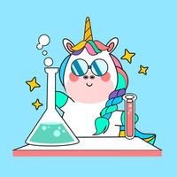 kawaii cartoon einhorn illustration handgezeichnet vektor