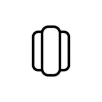 Hotdog-Symbol. Gliederungssymbol vektor