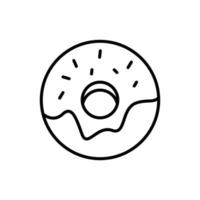 Donut-Symbol. Gliederungssymbol vektor