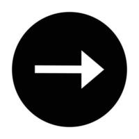enkel utgång ikon design. pil med runda form vektor