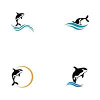 Orca-Logo-Vektorillustration auf trendigem Design. vektor