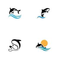 Orca-Logo-Vektorillustration auf trendigem Design. vektor