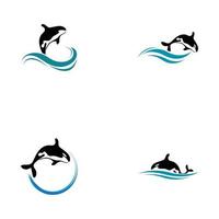 Orca-Logo-Vektorillustration auf trendigem Design.