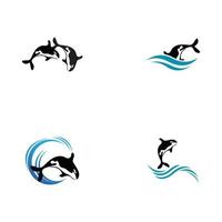 Orca-Logo-Vektorillustration auf trendigem Design.