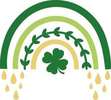 st patrick's day regenbogen isolierte vektorillustration auf weißem hintergrund vektor