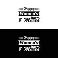 Happy Women's Day T-Shirt Typografie Design kostenlos vektor