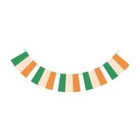 irische Flagge auf Kleeblatthintergrund für st. Patrick's Day Partydekoration vektor