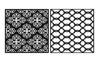 dekorative Blumenmuster, geometrische Vorlage für CNC-Laserschneiden vektor