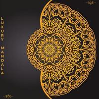 luxus-mandala-hintergrund mit goldenem arabeskenmuster im arabischen islamischen oststil. dekoratives mandala für druck, poster, cover, broschüre, flyer, banner vektor