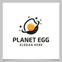 inspiration logotyp design ägg med planet logotyp. premie vektor