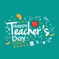 Happy Teacher's Day Thema. Premium-Vektor. vektor