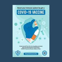Plakat der Covid-Impfkampagne vektor