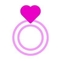 Ring-Symbol Dualtone Pink Style Valentinsgruß-Vektorillustration perfekt. vektor