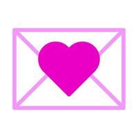 Massage-Symbol Dualtone Pink Style Valentine Vector Illustration perfekt.