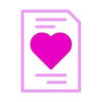 papper ikon dualton rosa stil valentine vektor illustration perfekt.