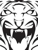 tiger illustration design ansikte emblem symbol vektor