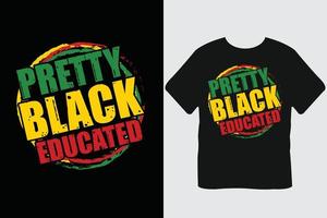 Söt svart utbildad svart historia månad t-shirt design vektor