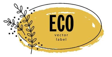 eco och naturlig, organisk och ekologisk produkt vektor