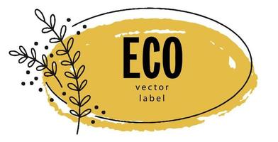 Öko und natürliches, organisches und ökologisches Produkt vektor