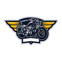 motorcykel mall logotyp design vektor