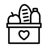 Symboldesign für Lebensmittelspenden vektor