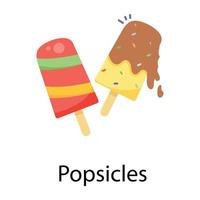 trendiga popsicles koncept vektor