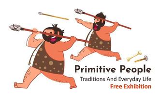 primitiv människor traditioner och varje dag liv vektor
