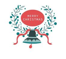 Postkartenvektor der frohen Weihnachten und des guten Rutsch ins Neue Jahr vektor
