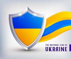 ukraine metallschild flaggenvektordesign. ukraine flag schild designvorlage. ukraine unabhängiger tag nationalflaggendesign. vektor