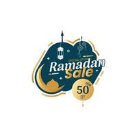 ramadan verkauf rabatt banner vorlage förderungsdesign für unternehmen, islamischer heiliger monat ramadan kareem. vektor