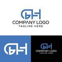 anfangsbuchstabe gh logo design monogramm kreative moderne zeichen symbol symbol vektor