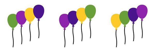Luftballons im flachen Stil isoliert vektor
