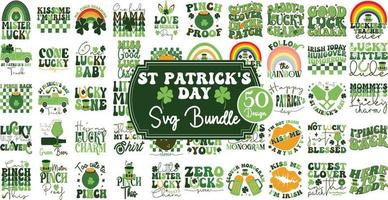 St. Patrick's Day Svg Bundle, St. Patrick's Day Shirt, Kleeblatt Spruch Svg vektor