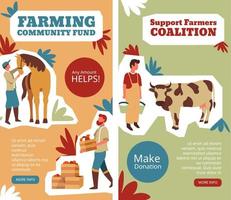 Landwirtschaftsgemeinschaftsfonds, Unterstützungsbauernvektor vektor