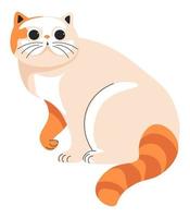 Munchkin-Katzenporträt des katzenartigen Tieres, Vektor
