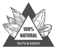 naturlig nötter och frön, organisk friska Produkter vektor