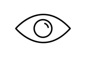 Abbildung des Überwachungssymbols. Augensymbol. Symbol für Sicherheit. Liniensymbolstil. einfaches Vektordesign editierbar vektor