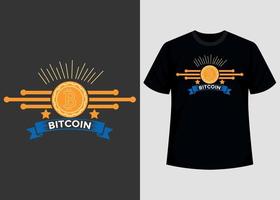 bitcoin crypto tryckbar t skjorta design grafisk vektor mall