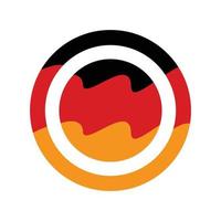 deutsches flaggenlogo-illustrationsdesign vektor