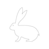 einfache und elegante Kaninchen-Logo-Vektorvorlage vektor