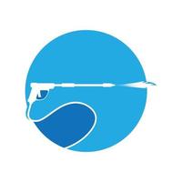 Vorlage für das Logo der Druckwaschpistole vektor