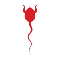 Logo-Illustrationsdesign des bösen Spermas vektor