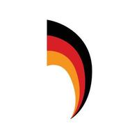 deutsches flaggenlogo-illustrationsdesign vektor