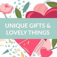 einzigartige Geschenke und schöne Dinge, romantisches Geschenk vektor