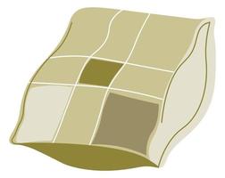 kudde med fyrkant mönster, små prydnadskudde design vektor