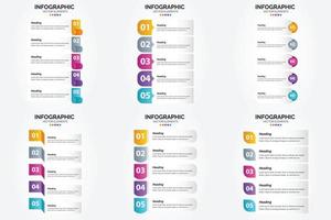 flaches Designset der Vektorillustrations-Infografiken für Werbebroschürenflieger und -zeitschrift vektor