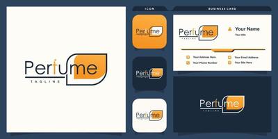 parfym logotyp med kreativ begrepp premie vektor