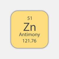 Antimon-Symbol. chemisches Element des Periodensystems. Vektor-Illustration. vektor